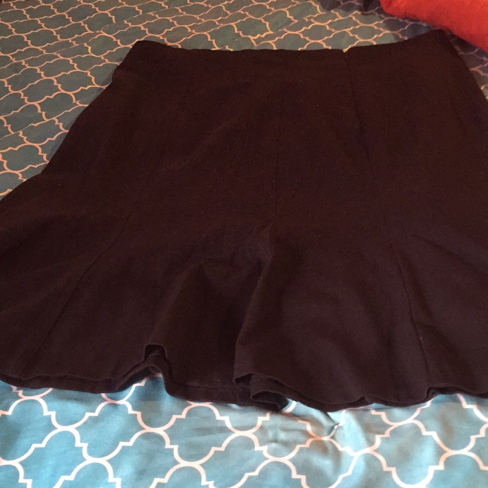 Black flare skirt